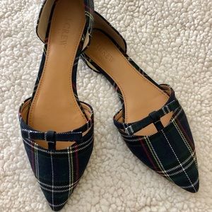 JCrew Plaid D’Orsay Flats